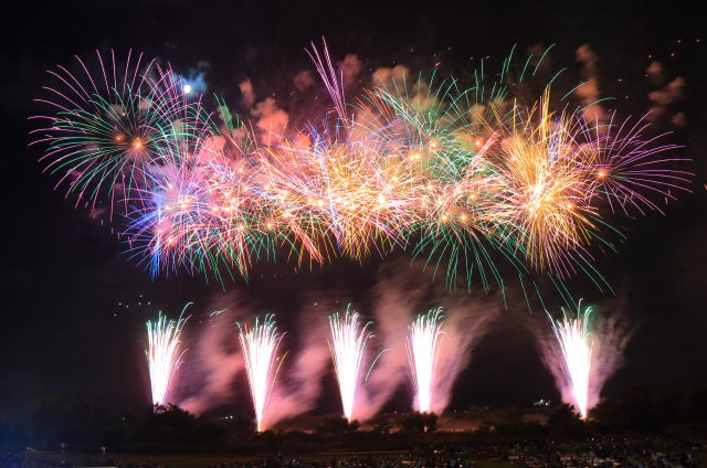 Sac fourre-tout Nishijin Hanabi Feu d'artifice blue