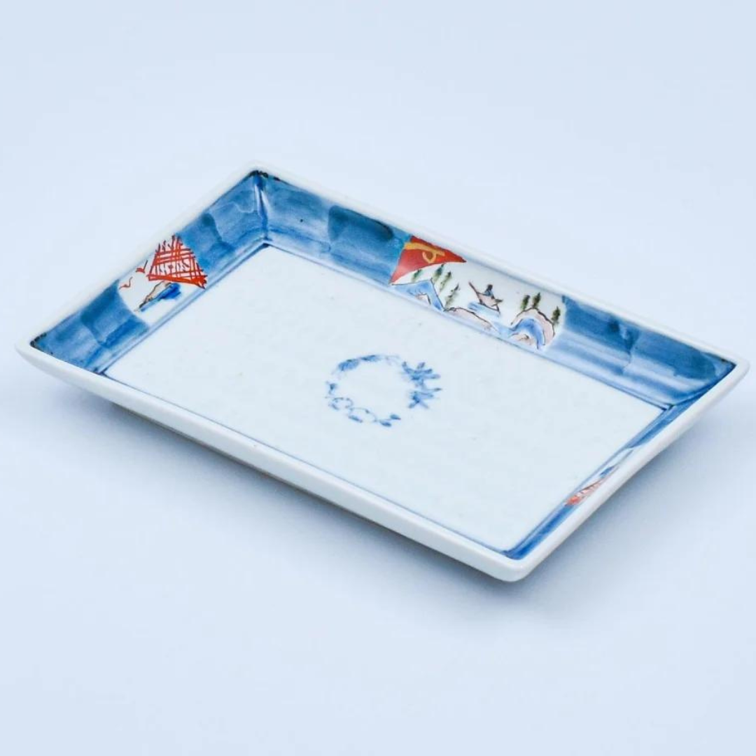 Assiette Arita rectangulère 18×11,5cm