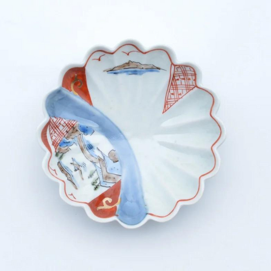 Assiette Arita Chrysanthème 12,8×3,5cm