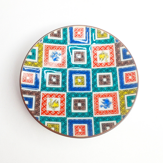 Assiette Kutani traditionnelle 10,5×2cm Pavé