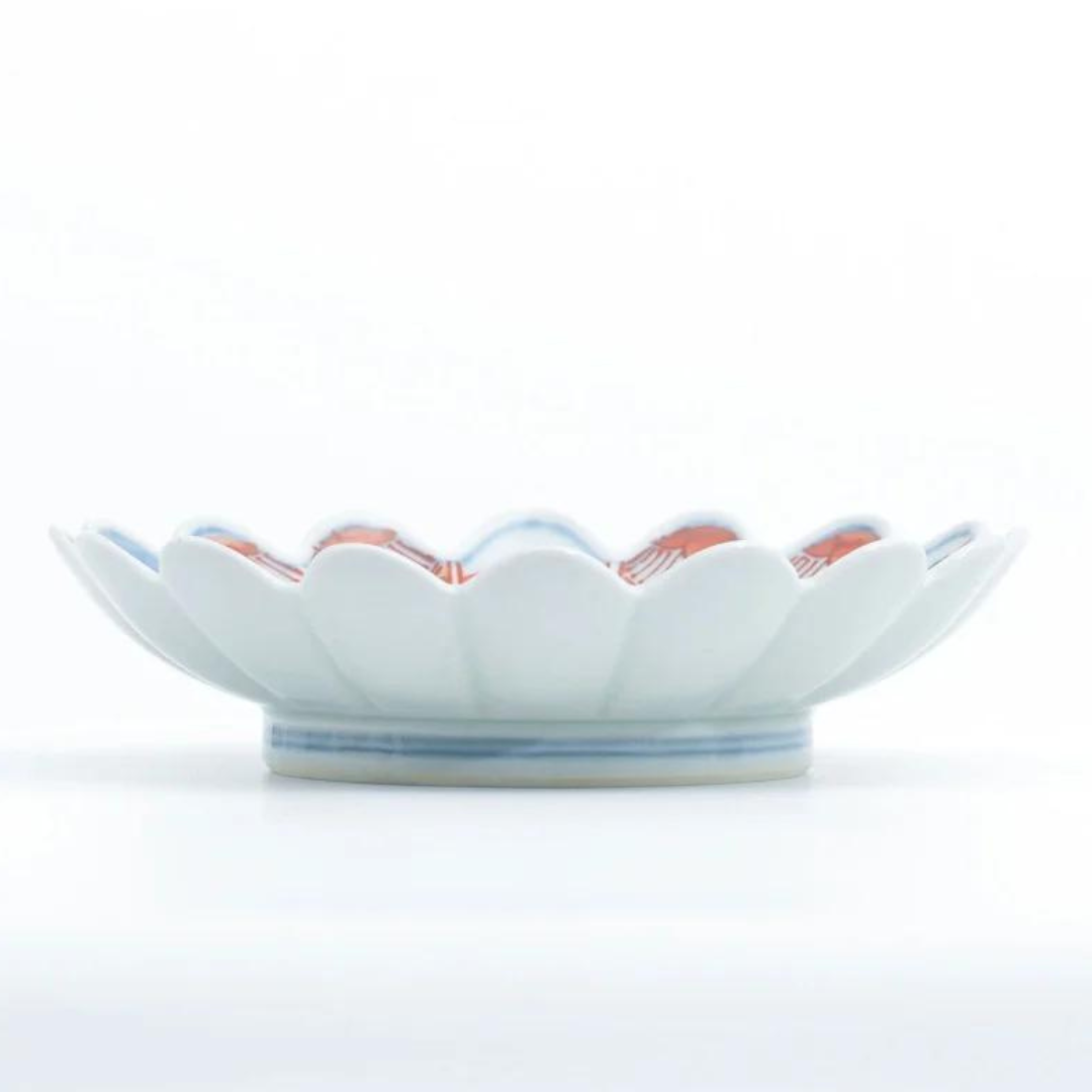 Assiette Arita Chrysanthème 18×4,5cm