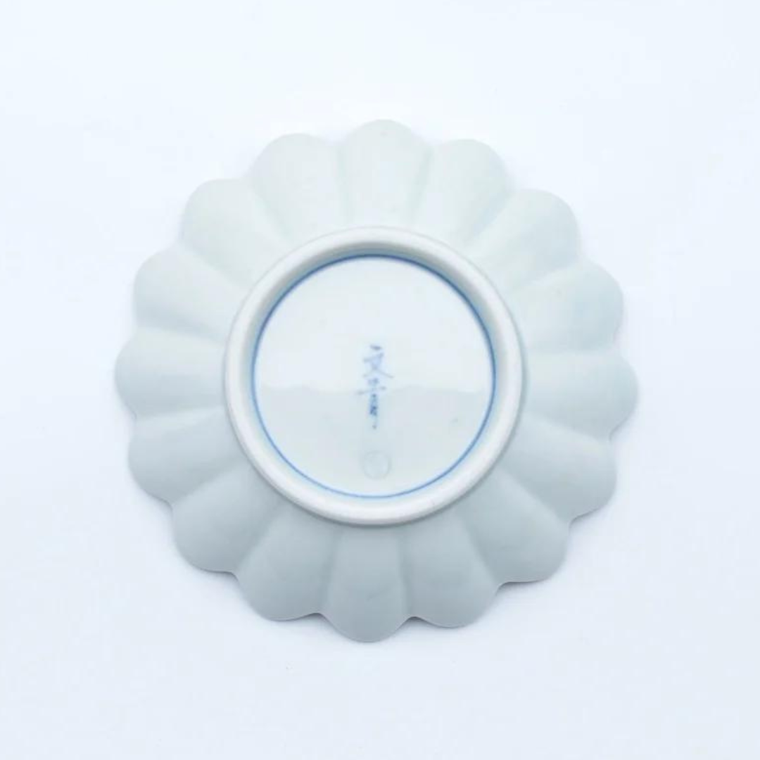 Assiette Arita Chrysanthème 18×4,5cm