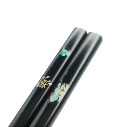 Baguettes Wakasa Coquillages Lapin Noires 23cm