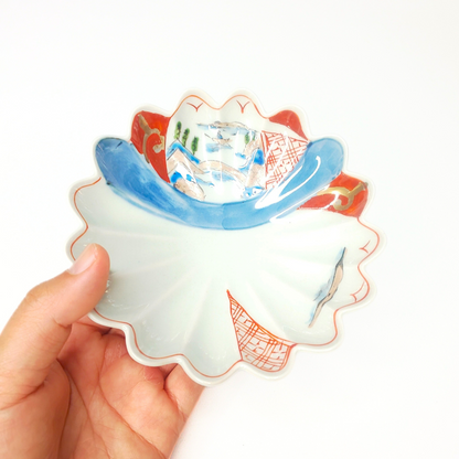 Assiette Arita Chrysanthème 12,8×3,5cm