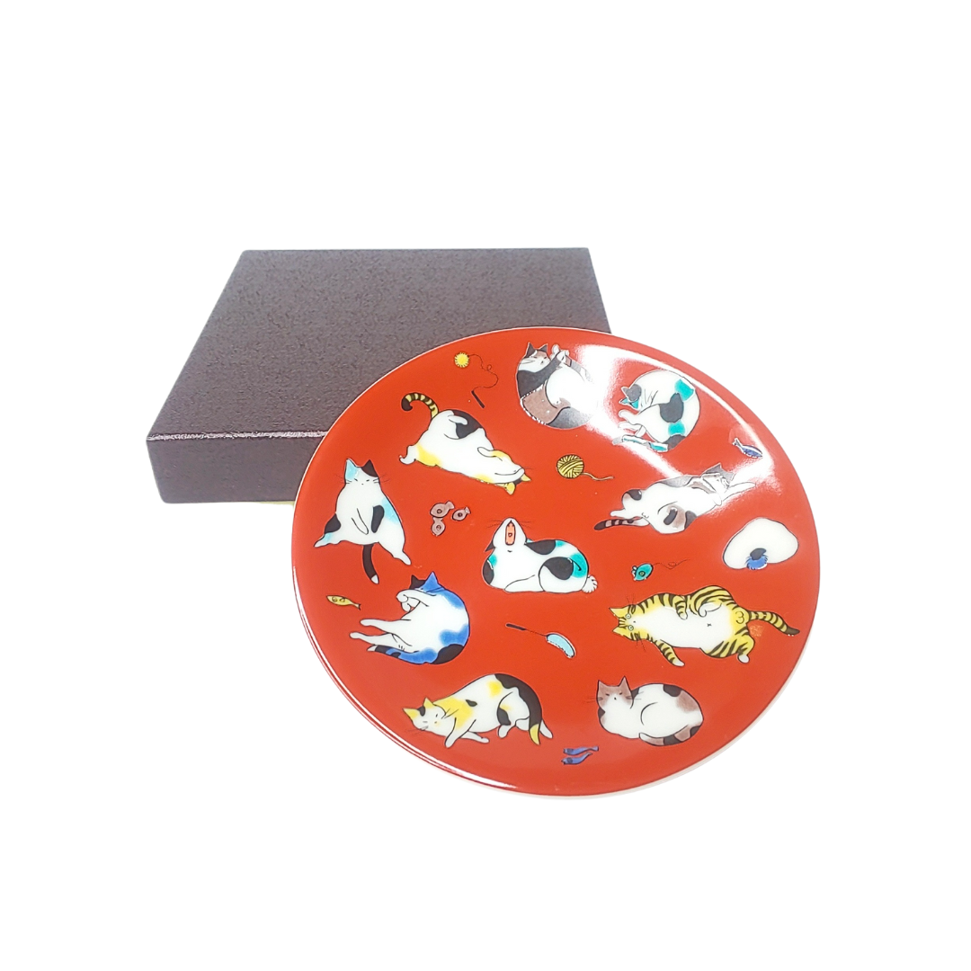 Assiette Kutani 12×1,9cm Chat