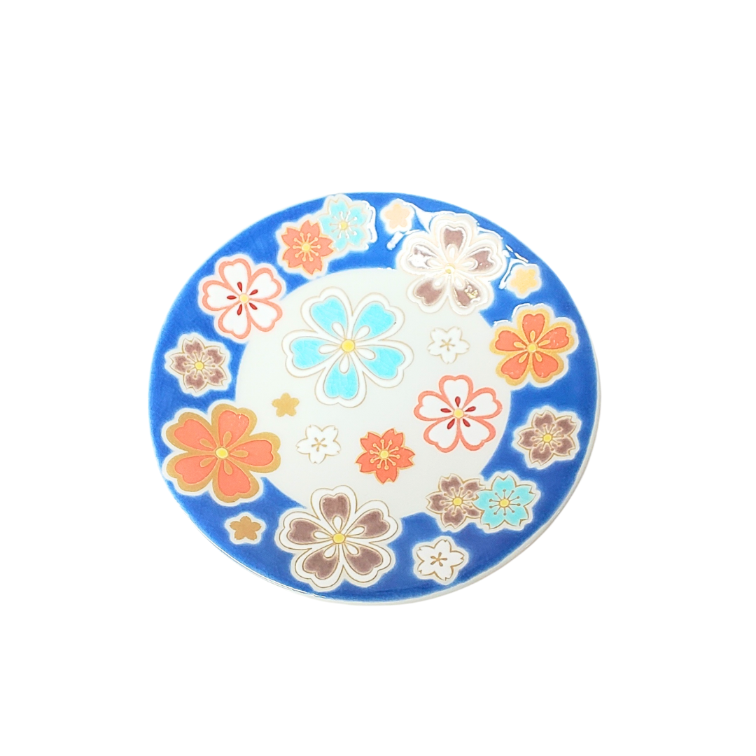 Assiette Kutani-yaki Sakura 12×1,9 cm – Petite assiette japonaise en porcelaine
