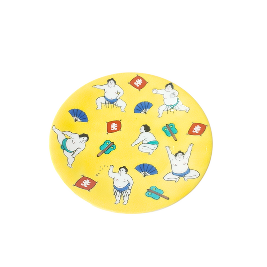 Assiette Kutani-yaki Sumo 12×1,9 cm – Petite assiette japonaise en porcelaine