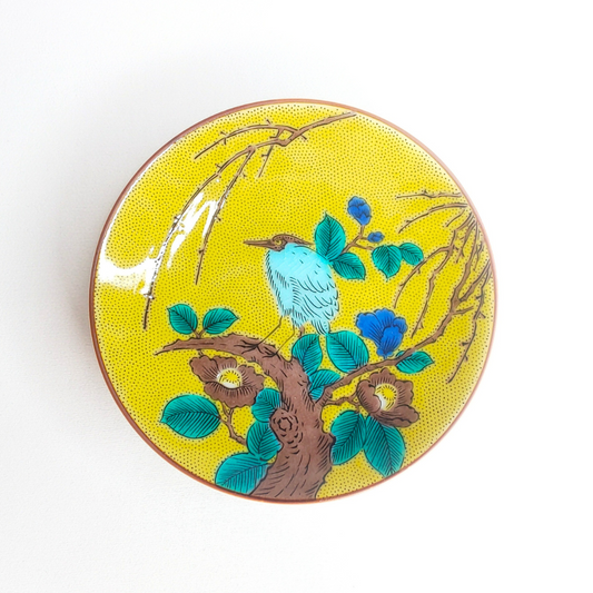Assiette Kutani traditionnelle Aigle 10,5 × 2 cm – Kutani-yaki