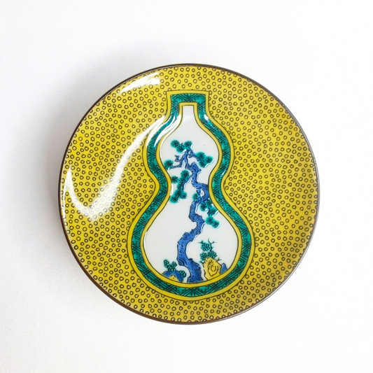 Assiette Kutani traditionnelle Calebasse 10,5 × 2 cm – Kutani-yaki