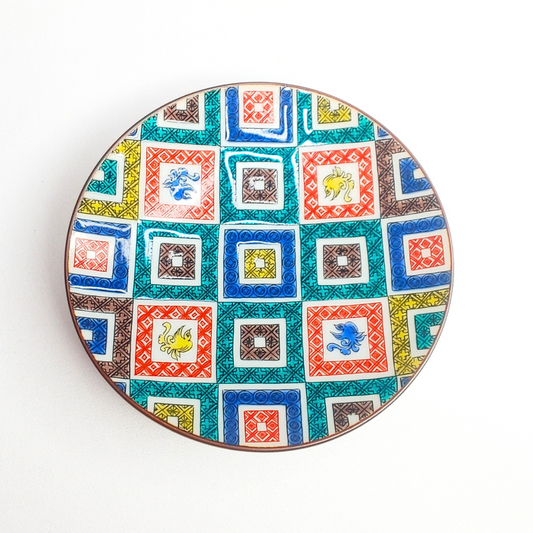Assiette Kutani traditionnelle Pavé 10,5 × 2 cm – Kutani-yaki