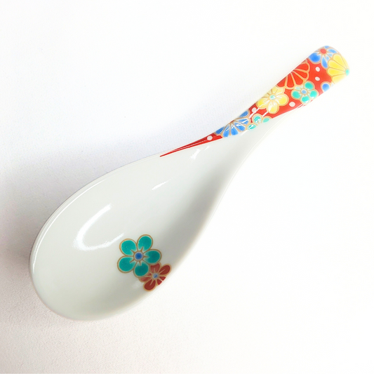 Cuillère à ramen Fleurs – Kutani-yaki