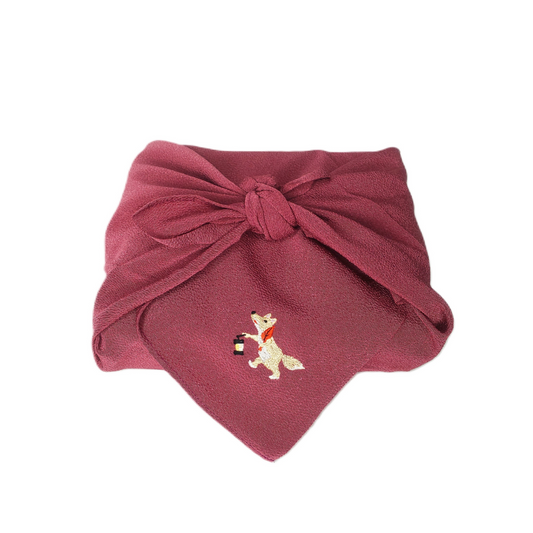 Furoshiki en Tango-chirimen 48 × 48 cm – Motif Petit Renard