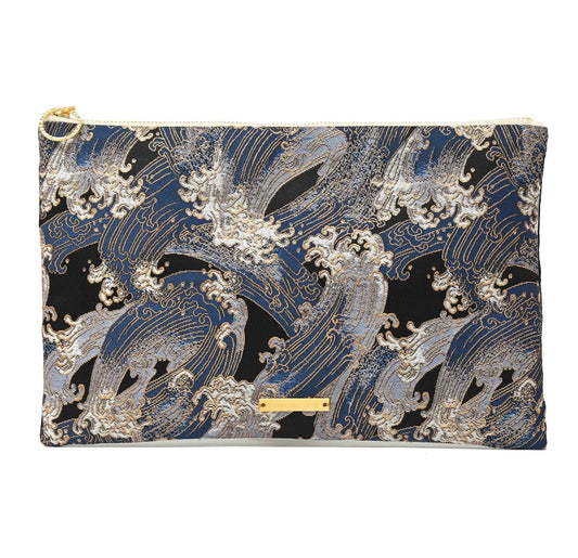 Pochette Nishijin Nami Vague – Pochette japonaise en textile Nishijin-ori