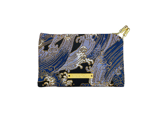 Porte-cartes et Portefeuille Nishijin Nami Vague – Portefeuille japonais en textile Nishijin-ori