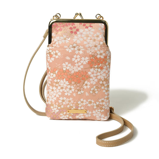 Sac à bandoulière Nishijin Sakura Rose – Sac japonais en textile Nishijin-ori