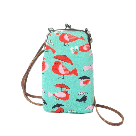 Sac à bandoulière en Tango-chirimen – Motif Kotori Oisillon