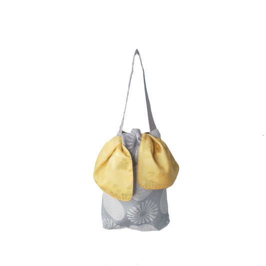 Sac à bretelle en Tango-chirimen – Musubi blanc 