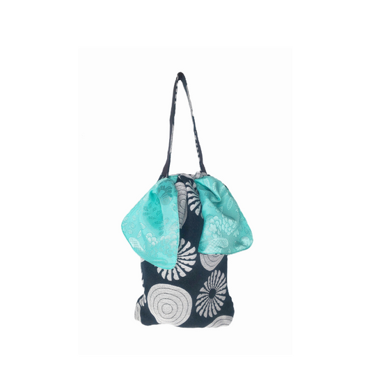 Sac à bretelle en Tango-chirimen –  Musubi  noir 