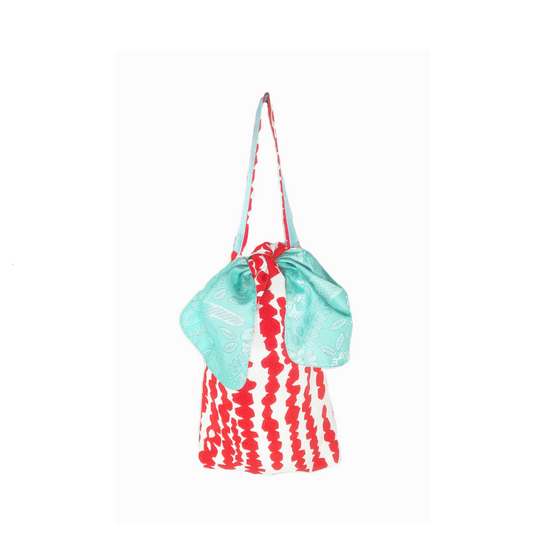 Sac à bretelle en Tango-chirimen – Musubi rouge