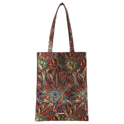 Sac fourre-tout Nishijin Hanabi Feux d’artifice Rouge – Sac japonais en textile Nishijin-ori