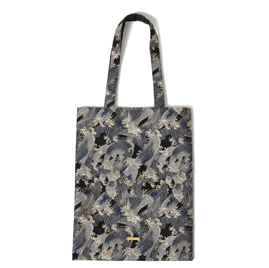 Sac fourre-tout Nishijin Nami Vague – Sac japonais en textile Nishijin-ori