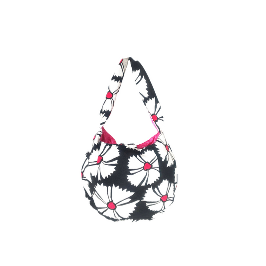 Sac à main en Tango-chirimen – Motif Nadéshiko Fleur