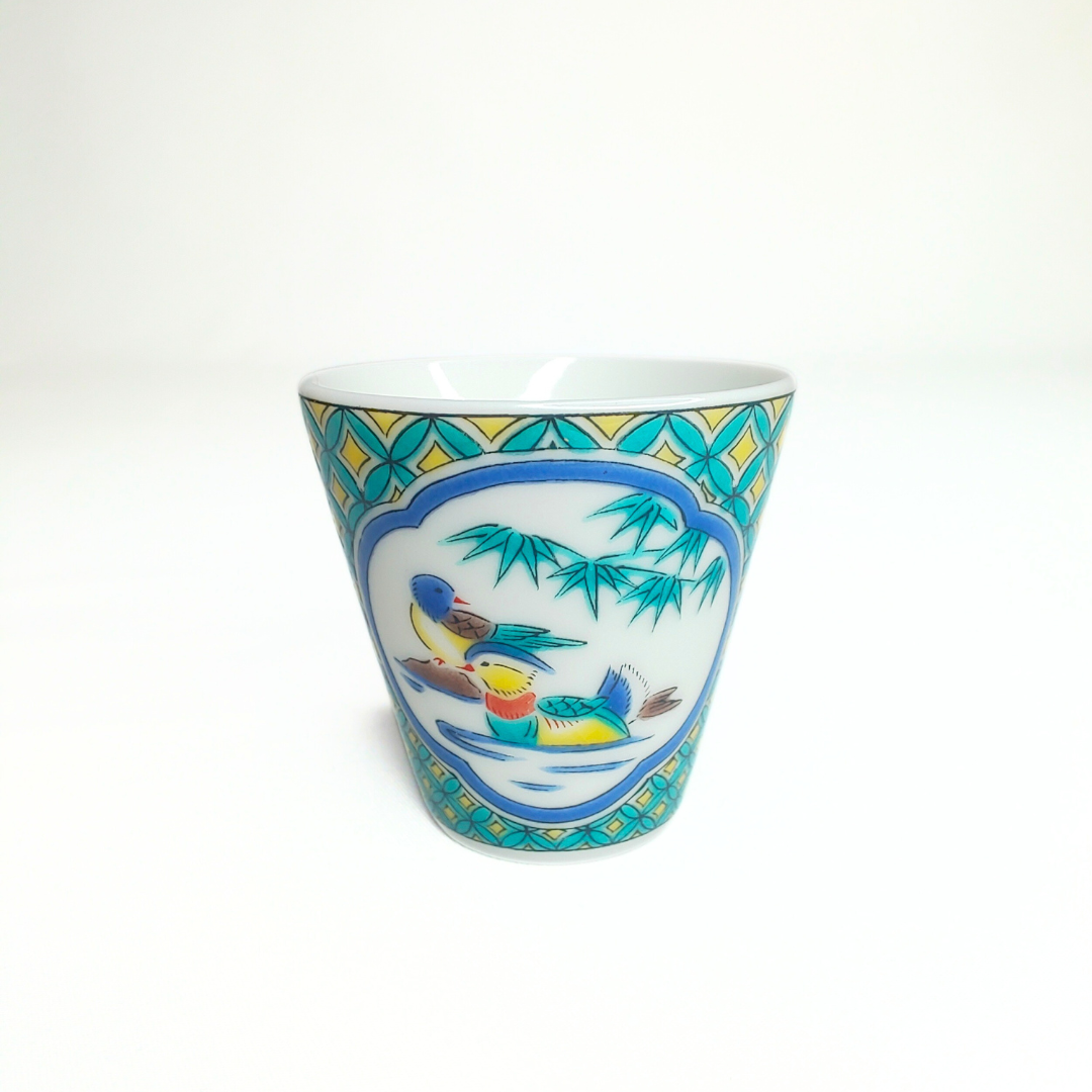 Tasse à Saké ou Expresso Kutani-yaki Canard – Tasse japonaise en porcelaine