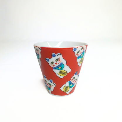 Tasse à Saké ou Expresso Kutani-yaki Maneki-neko Chat – Tasse japonaise en porcelaine