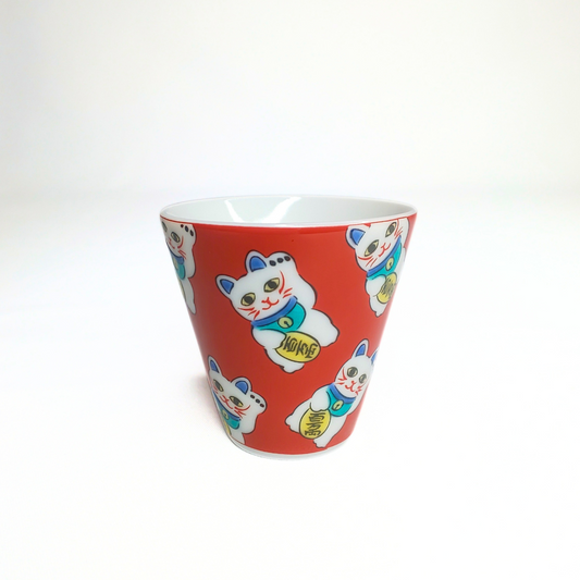 Tasse à Saké ou Expresso Kutani-yaki Maneki-neko Chat – Tasse japonaise en porcelaine